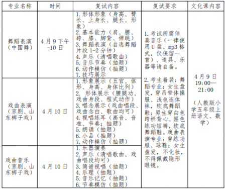 山东省文化艺术学校2024最新年招生简章