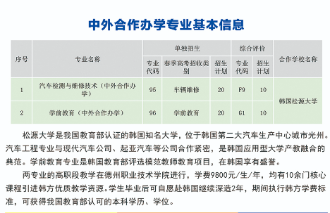 德州职业技术学院2024年最新招生计划 附：报考须知