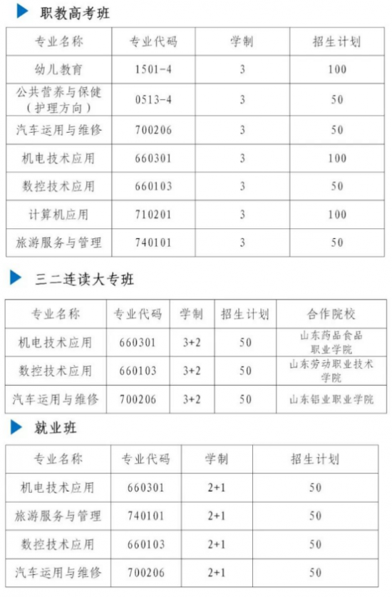 东阿县职业教育中心学校2022年最新招生计划（招生条件）