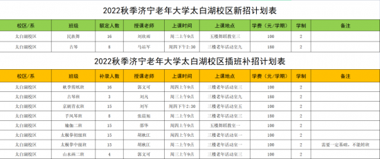 济宁老年大学2024年最新秋季学期招生简章（招生条件、报名方式及招生计划）